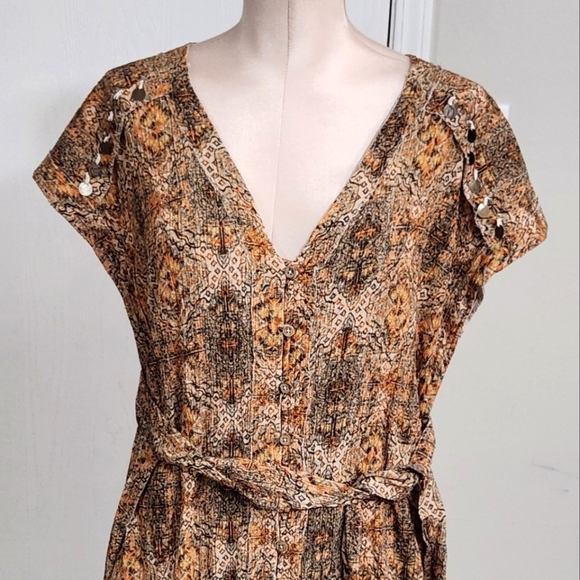 New!Free People Farrah‎ Bohemian Printed Dress - Picture 6 of 14